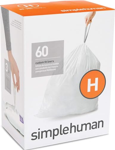 Trash Liner Code H Custom Fit Liners White (White / 1 Count (Pack of 60) / Code H)