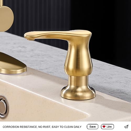 Kitchen Sink Soap Dispenser Brushed Gold (with Hose / Gold)