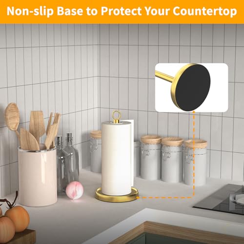 Gold Paper Towel Holder Countertop (Gold)