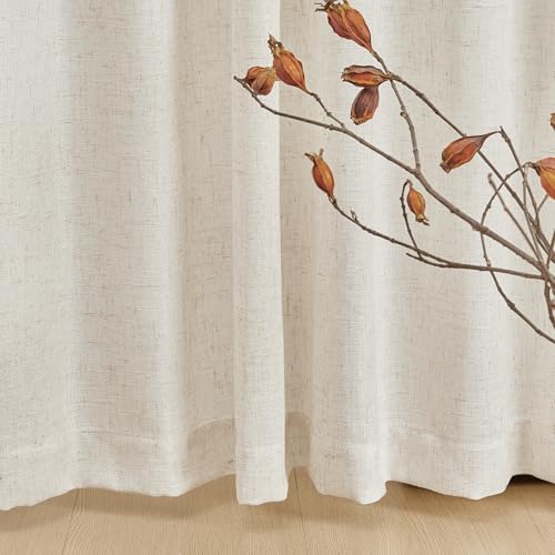 Linen Curtains for Living Room (50"W x 84"L (Pack of 2) / Linen)