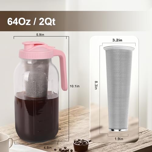 Cold Brew Coffee Maker (Pink)