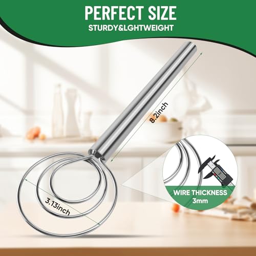 Danish Dough Whisk Stainless Steel for Sourdough Bread Baking (BXG-3Q-Whisk-Agttete)
