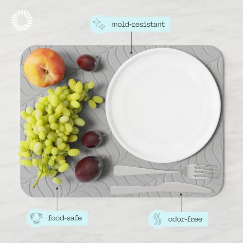 Diatomite Stone Dish Drying Mat (Gray)