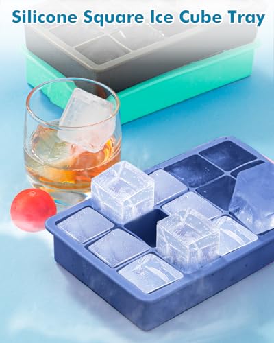Silicone Ice Cube Trays for Freezer Set of 2 (Green)