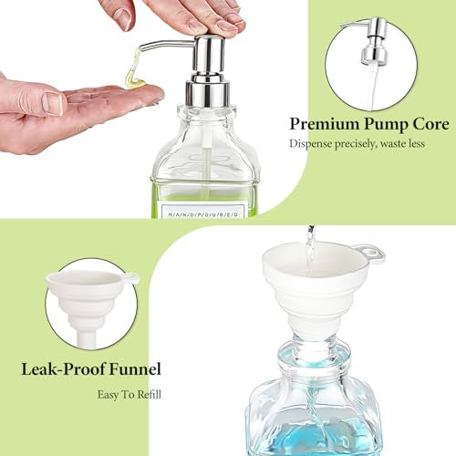 Glass Soap Dispenser with Silver Pump (Silver)