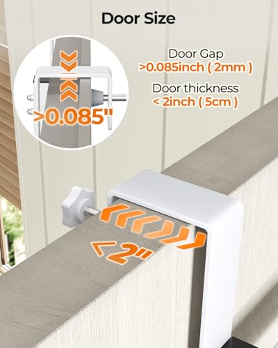 6 Tier Narrow Pantry Door Organizer (White-6)