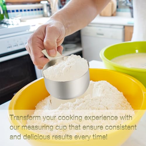 1PCS 2/3Cup (160ml, 5.3oz) Measuring Cup, Etched Inner Scale Measure Scoop (2/3Cup)