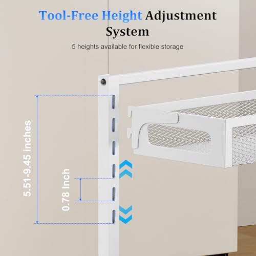 Metal Under Sink Organizer (white / Large-2 pack)