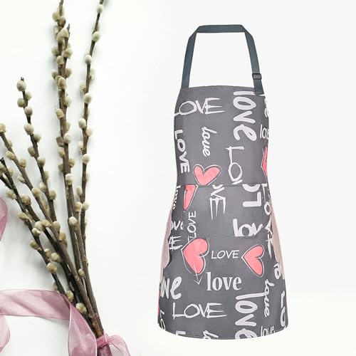 2 Pack Floral Aprons with Pocket (2pack #B)
