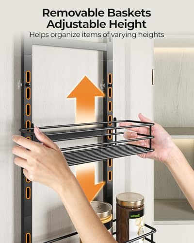 Over the Door Pantry Organizer 5 (Black-5)