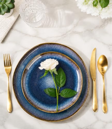 Ceramic Dinnerware Sets for 6 (Ocean Teal / Service for 6(18Pcs))