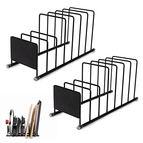 Lid and Dish Organizer Rack (Black / 2 Pack)