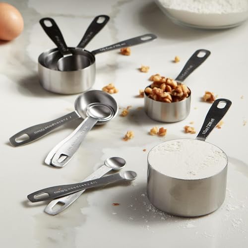 10 Piece Stainless Steel Measuring Cups and Spoons Set (Measuring Cups & Spoons Set)