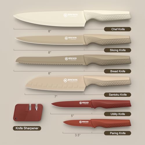 Knife set 13 Pieces Kitchen Knives Set with Sharpener