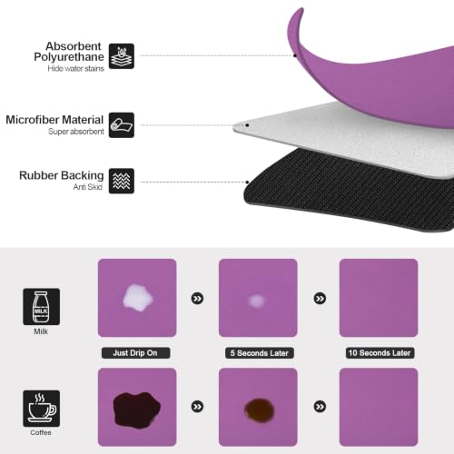 Coffee Mats for Coffee Bar Accessories (Purple / 31.5" x 17")
