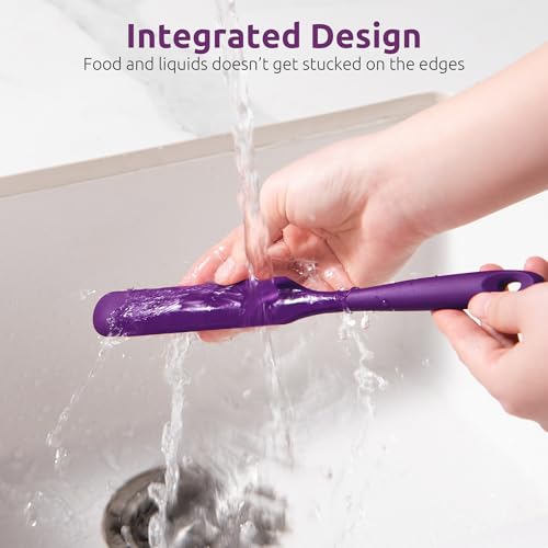 Skinny Silicone Jar Spatula Scraper (Purple / 9.72 in)