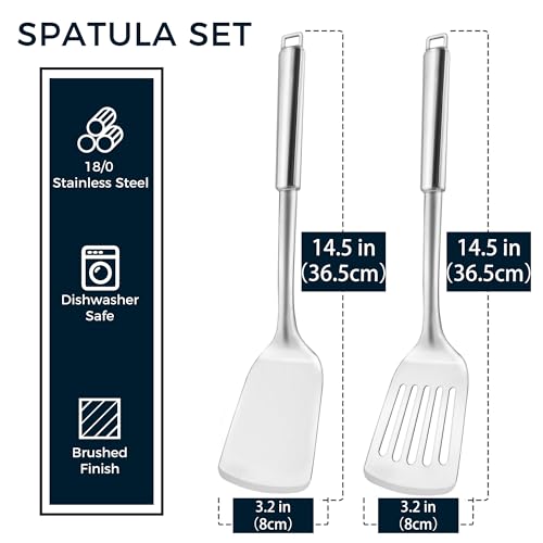 14.5 in Stainless Steel Spatula Set (Pack of 2)