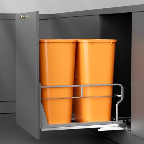 Double Pull Out Trash Can Cabinet with Soft (Double)