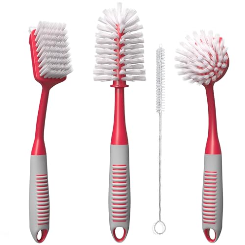Dish Brush Set of 4 (Red)