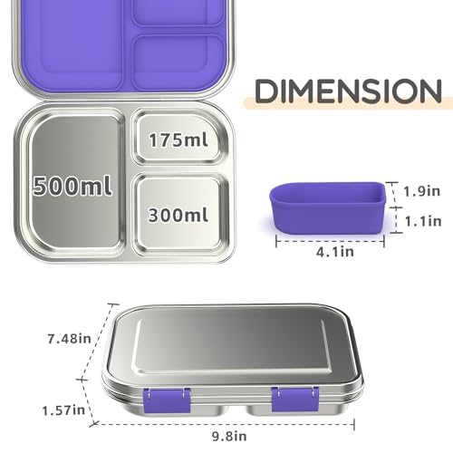Stainless Steel Kids Leak (Purple)