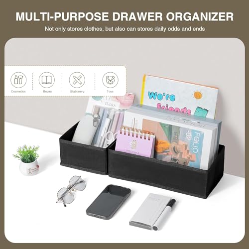 Drawer Organizers (Black / 8 Pack)
