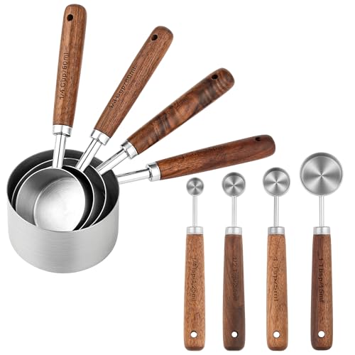 Measuring Cups and Spoons Set 8 (Siliver)