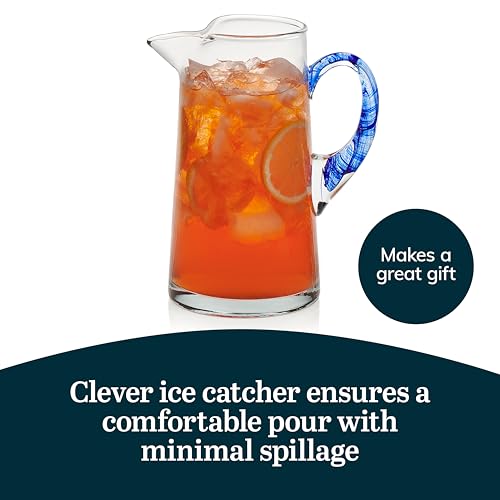 Cabos Glass Water Pitcher (Cabos Blue)