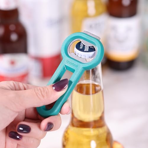 Magnetic Bottle Opener Pop Can Opener for Refrigerator (Green-2 Pack)