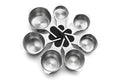Magnetic Stainless Steel Measuring Cups Set of 7 Patented Black (Black / Magnetic - Set of 7)