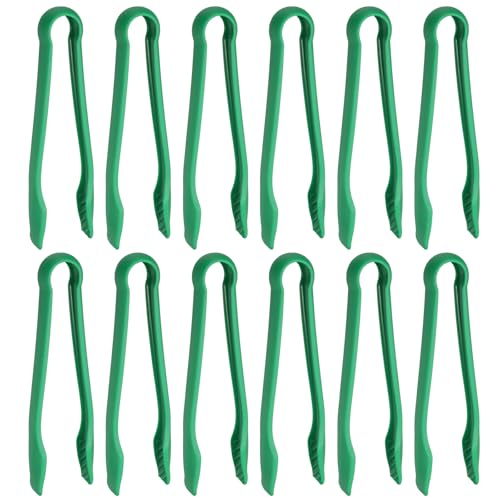 12 Pcs Toaster Tongs (10 Inch / Green)