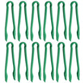 12 Pcs Toaster Tongs (10 Inch / Green)