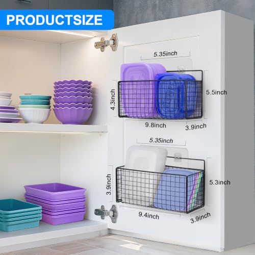 2 Pack Large Adhesive Kitchen Cabinet Door Organizer