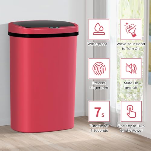 13 Gallon Trash Can (Red)