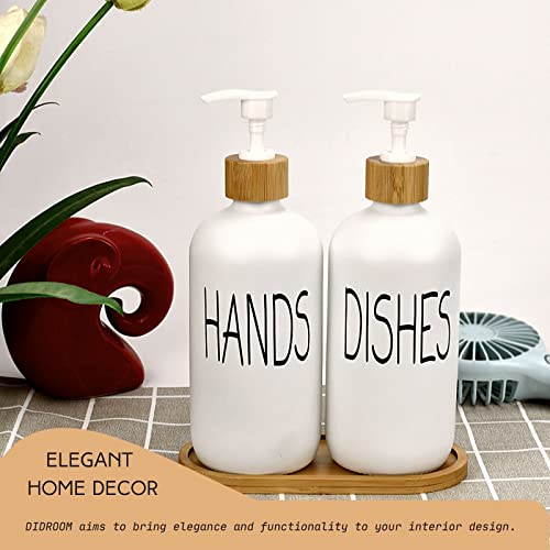 Glass Soap Dispenser Set (Matte White)