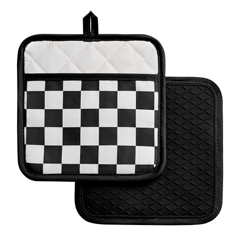 Checkered Pot Holder (Black and White)