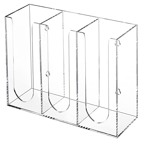 Acrylic Coffee Cup and Lid Storage Organizer (Clear)