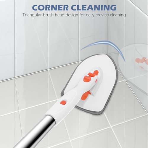 Tile Tub Scrubber Brush 3 (Orange / 2 Pads)