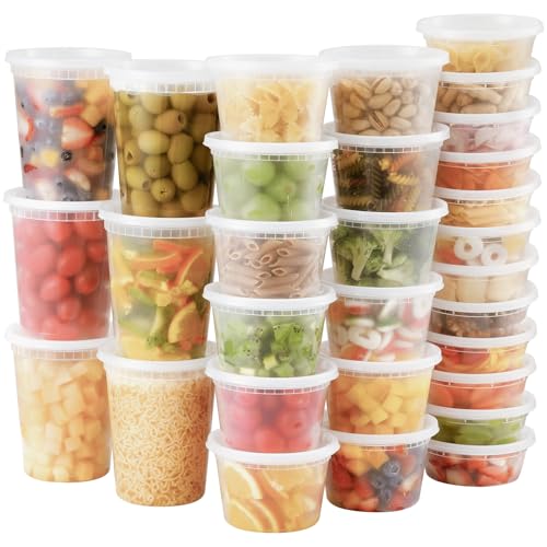 48 Sets Plastic Deli Containers With Lids