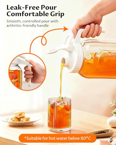 64oz Mason Jar Pitcher (White / 64 Ounces)