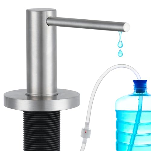 Upgraded Soap Dispenser for Kitchen Sink Brushed Nickel (Brushed Nickel)