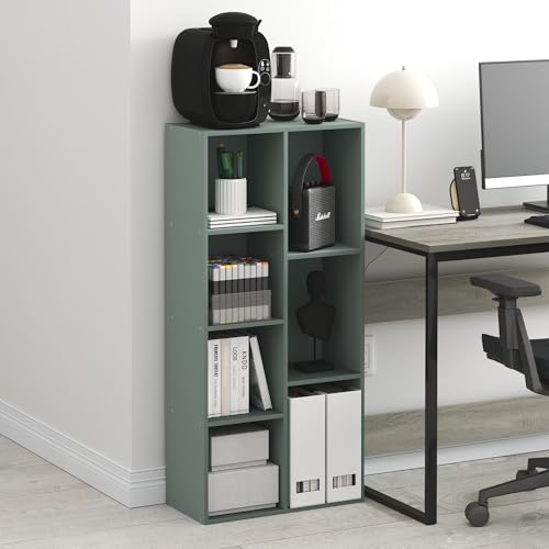 LUDER Book Shelf (Sage Green / 7-Cube)