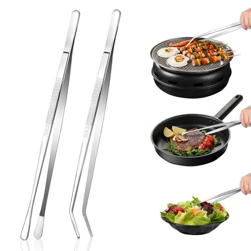 12" Stainless Steel Tongs (Silver)