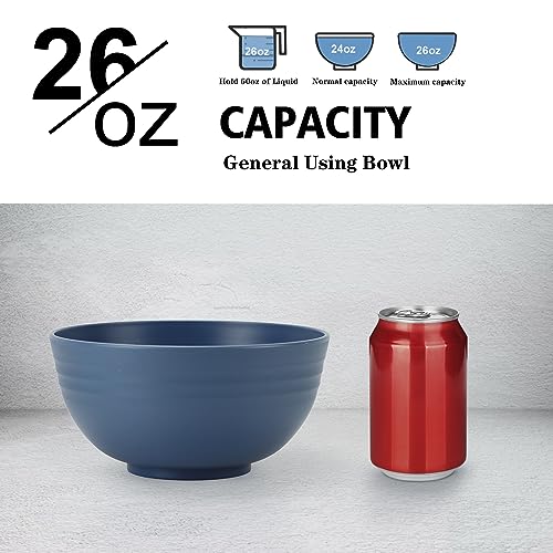 Wheat Straw Bowl Sets (26 oz / Navy Blue)