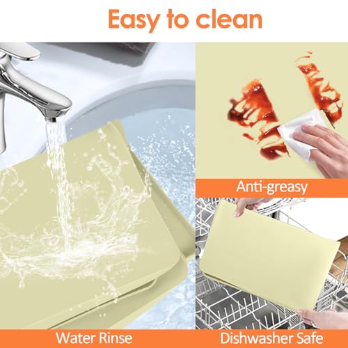 Silicone Coffee Maker Mat with Lip for Countertops 15.7''x11.8'' Sage Green (Sage Green / 15.7'' x 11.8'')
