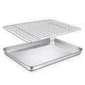 12.5 Inch Toaster Oven Pan Tray with Wire Rack (12.5 Inch)