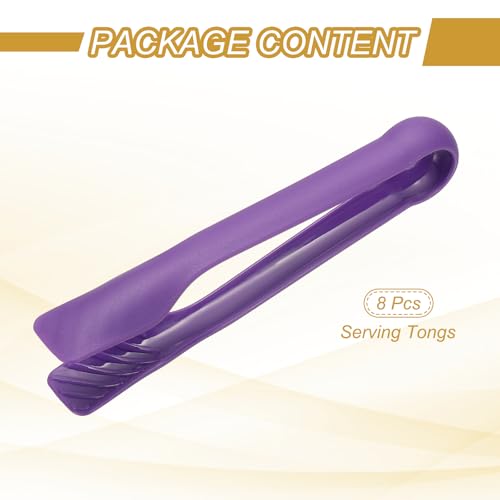 8 Pcs Toaster Tongs (8 Inch / Purple)
