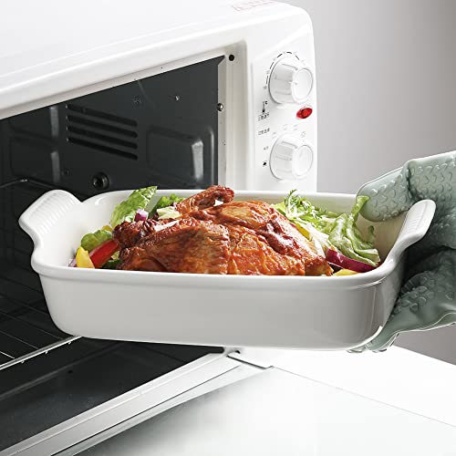 Sweejar Baking Pans Set (White / Smooth baking dish set)