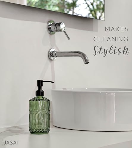 18 Oz Green Soap Dispenser with Black Rust Proof Pump (Green-black Pump / 1Pack)