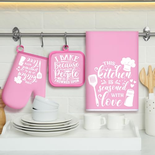 6 Pcs Kitchen Decor Accessories Set (Light Pink / Kitchen)