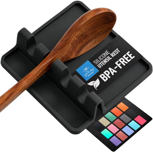 Silicone Utensil Rest (Medium / Night Black)